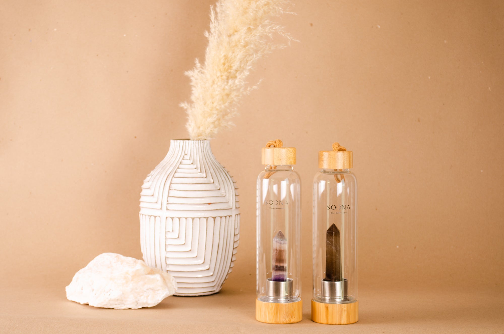 Botella Cuarzo Piedra Luna