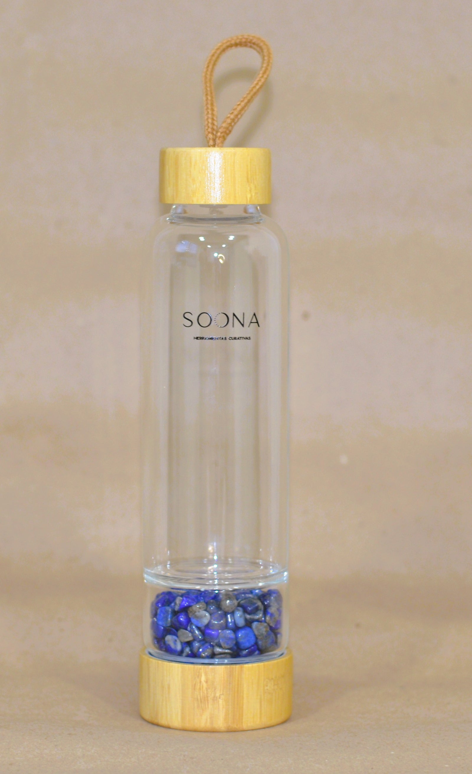 Botella Cuarzo Lapislazuli Triturado