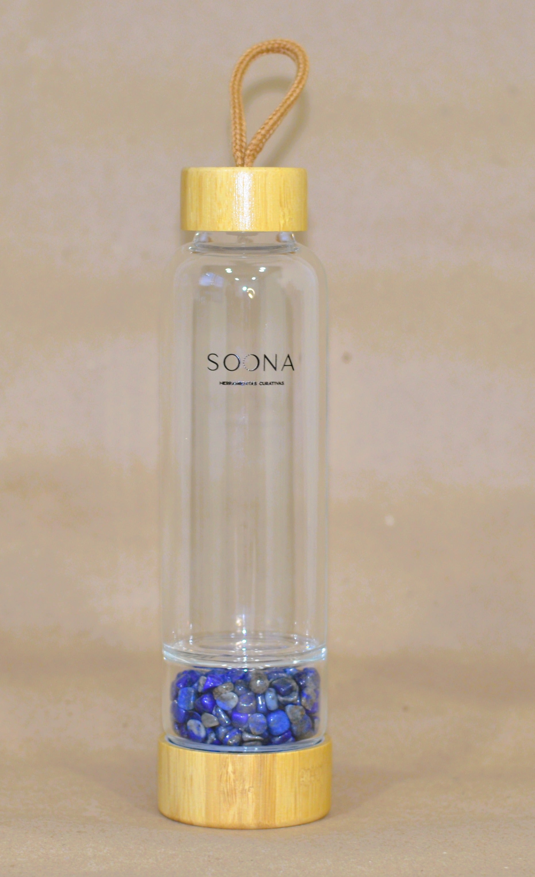 Botella Cuarzo Lapislazuli Triturado