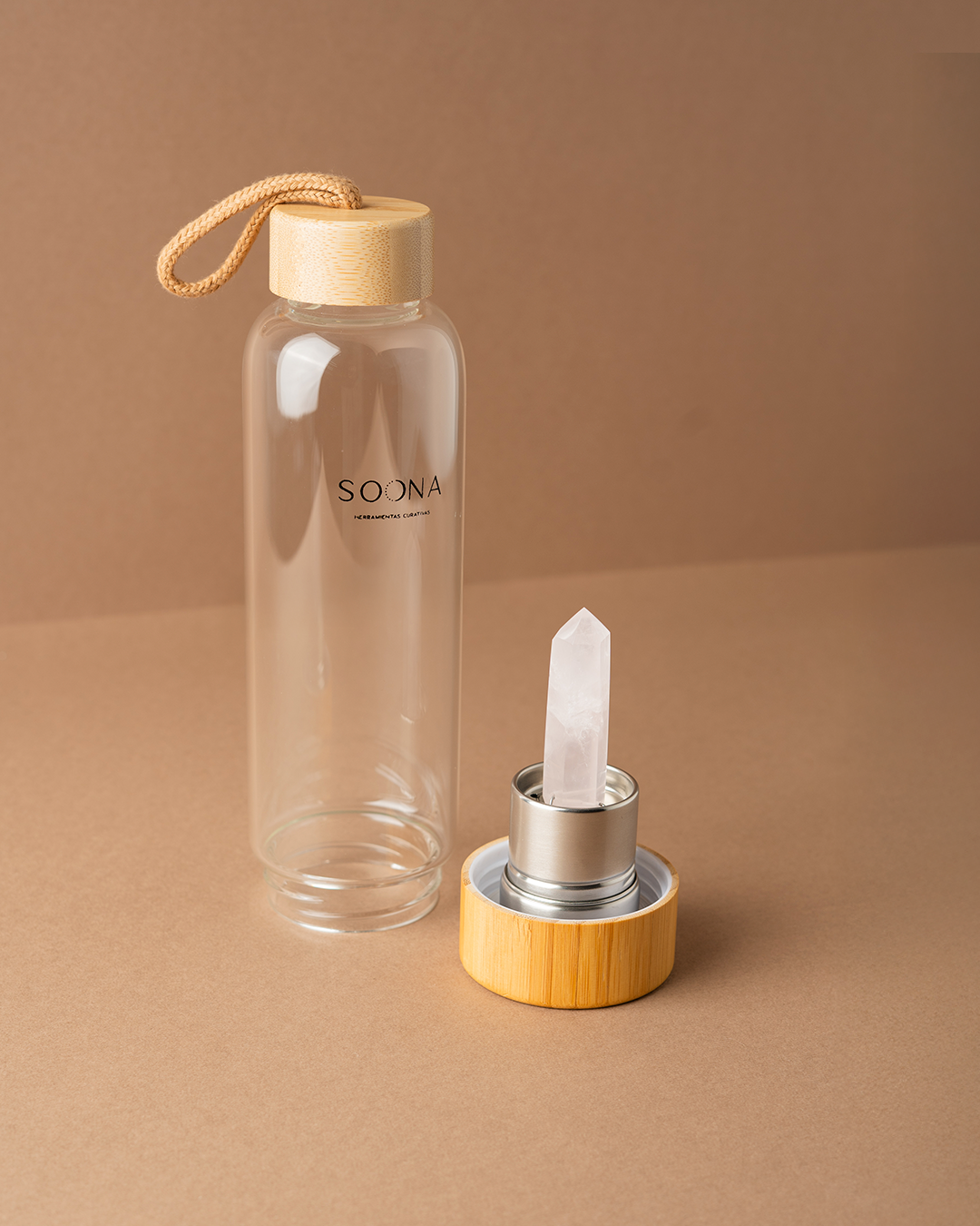 Botella Cuarzo Piedra Luna